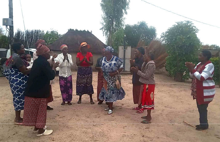 Dancing women, Namibia